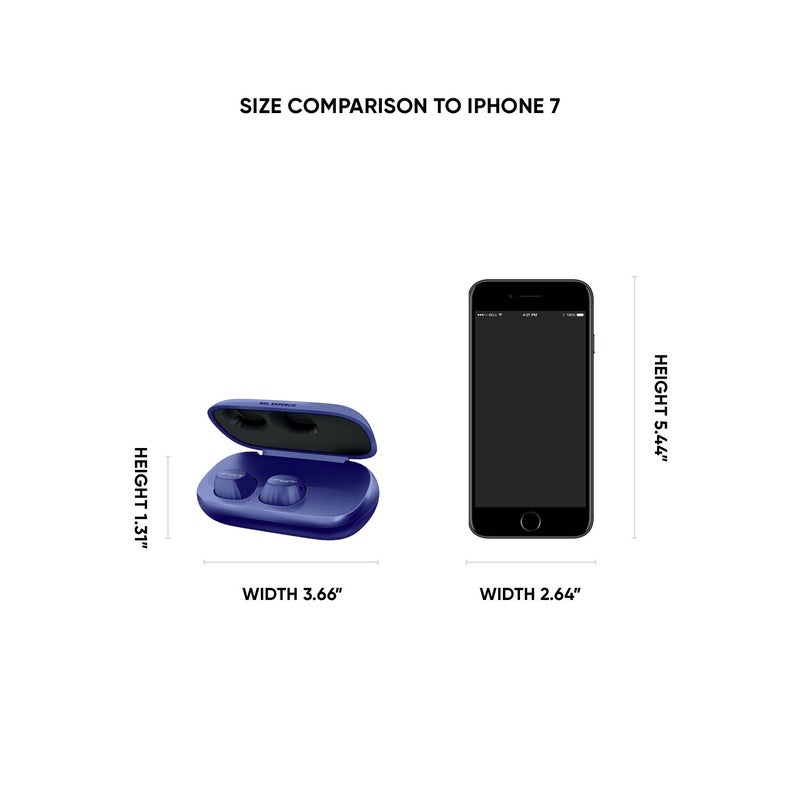 SOL REPUBLIC Amps Air 2.0 Waterproof Wireless Bluetooth Earbuds, blue - Image 5